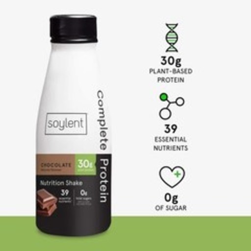 Soylent Complete Protein is a deliciously rich and creamy plant-based, high protein nutrition shake with 30g of complete plant-based protein, 39 essential nutrients and 0 grams total sugars. This unique, well-balanced shake also provides 5g BCAAs and 1,000mg omega-3 healthy fats.