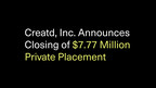 Creatd, Inc. Announces Closing of $7.77 Million Private Placement