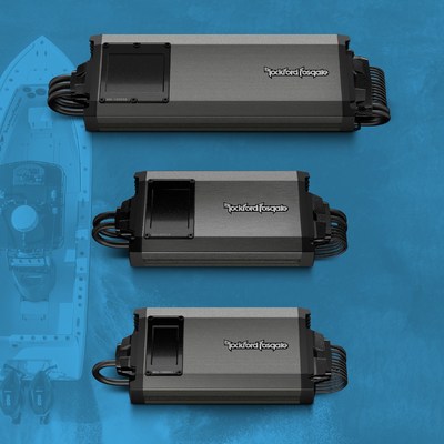 Rockford Fosgate M5 Element Ready amplifiers designed for use in marine, motorcycle, UTV stereo installations