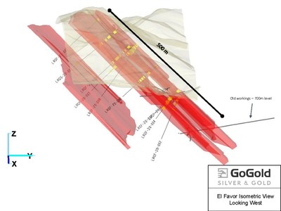Figure 2: El Favor – Isometric View Looking West (CNW Group/GoGold Resources Inc.)