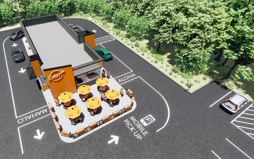 Pokeworks, the nation’s largest and fastest-growing poke franchise, has released a prototype for its first-ever Cruise-Thru™ Lane – a mobile order pick-up lane developed with ‘on-the-go’ guests in mind. Renderings are generated with the help of R2R Studio.