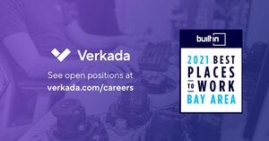 Verkada Recognized As One of the Bay Area's Best Places To Work by Built In