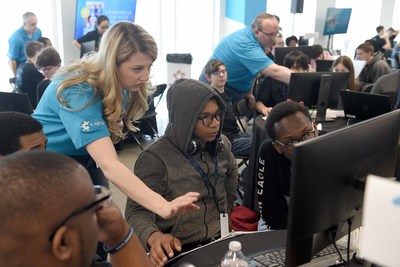 C Spire IT employees help high school students during a 2019 coding challenge. The company's non-profit charitable arm is making a $1 million commitment to help school districts across Mississippi with implementing computer science programs in the classroom.