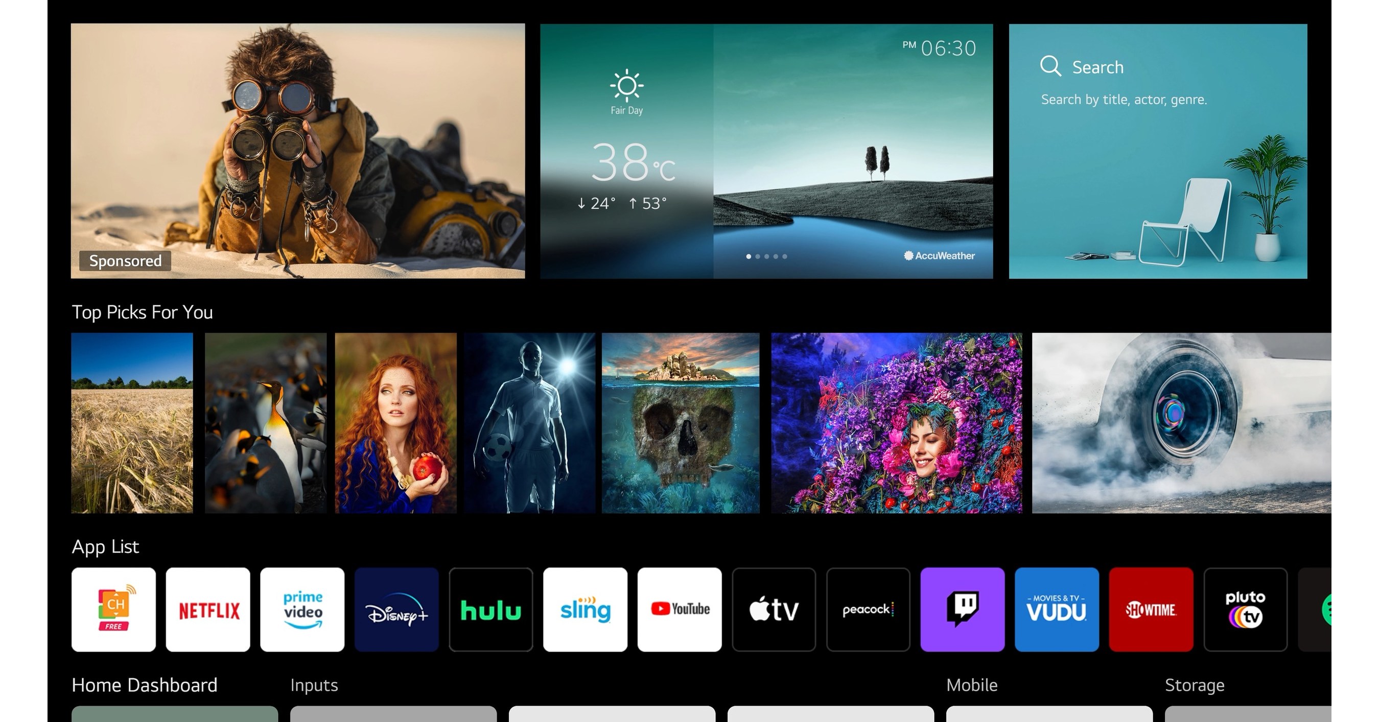 LG’s webOS 6.0 Smart TV platform is designed for how viewers consume content today