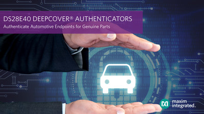 Maxim Integrated’s DS28E40 DeepCover® automotive secure authenticator for genuine parts enhances vehicle safety and security.