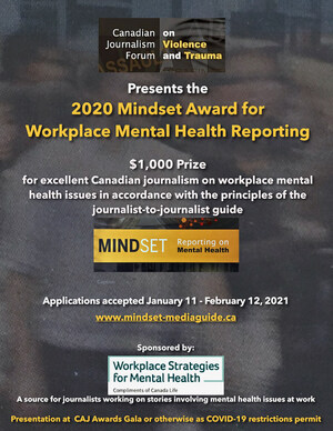 Number of journalism prizes on offer increased after flood of pandemic-related reporting on workplace mental health in Canada