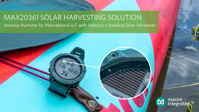Increase the runtime of space-constrained wearable and IoT applications with the MAX20361 single-/multi-cell solar harvester, the industry’s smallest solar harvesting solution.