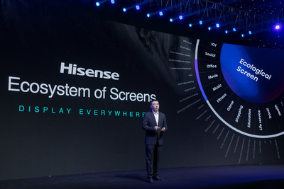 Em 2021, a Hisense se concentrará nas competências centrais de qualidade e aplicações de imagem, e lançará o novo produto de TV ULED com alta taxa de atualização e faixa dinâmica, bem como nas novas TV a laser TriChroma. (PRNewsfoto/Hisense)