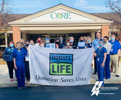 For second consecutive year, the Center for Organ Recovery & Education breaks organ donation record.