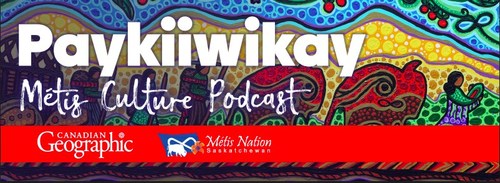 Logo du balado « Paykiiwikay » sur la culture métisse. (Groupe CNW/Société géographique royale du Canada)