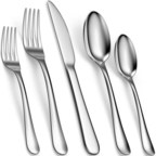 Stainless Steel 18/10 Spoons &amp; Forks Modern Flatware Set Receives Accolades on Amazon