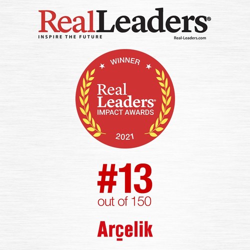 Arçelik Named as one of The Real Leaders Top 150 Impact Companies of 2021