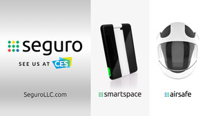 Launching this month at CES: Airsafe, personal air purification face shield, and Smartspace, social distancing device for the workplace