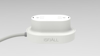 The new Isfjäll smartsocket edition. "Isfjäll" means iceberg in Norwegian, and symbolises how we by using it reduce our power consumption and contribute to the sustainability of our planet.