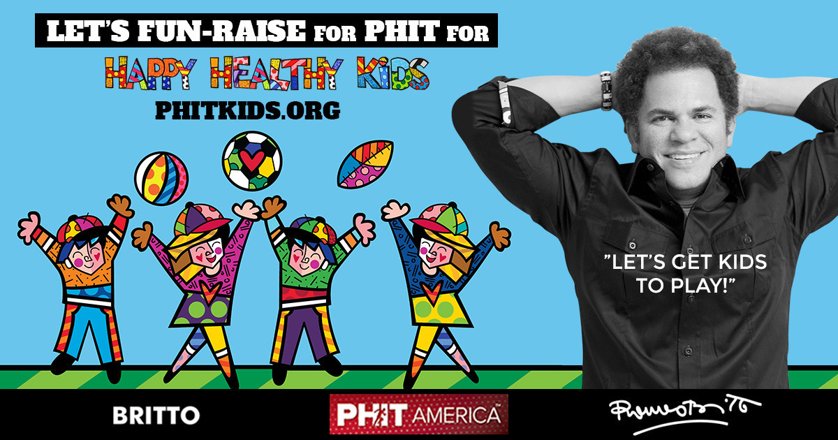 International Artist Romero Britto Partners With PHIT America 'LET's GET KIDS TO PLAY' Campaign & $10,000 Coloring Book Contest - Vimarsana News