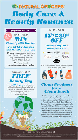 Natural Grocers™ Launches Its First Annual Body Care &amp; Beauty Bonanza In February 2021