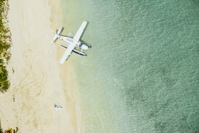 Coco Bahama Seaplane Arrival at Kamalame Cay Private Island Resort, Bahamas