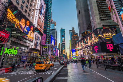 Panneau publicitaire du gala des prix BIGO 2021  Times Square, New York