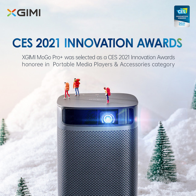 XGIMI MoGo Pro+ was selected as a CES 2021 Innovation Awards honoree in Portable Media Players & Accessories category
