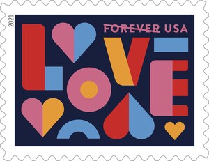 Love 2021 - U.S. Postal Service Issues First Stamp of Year