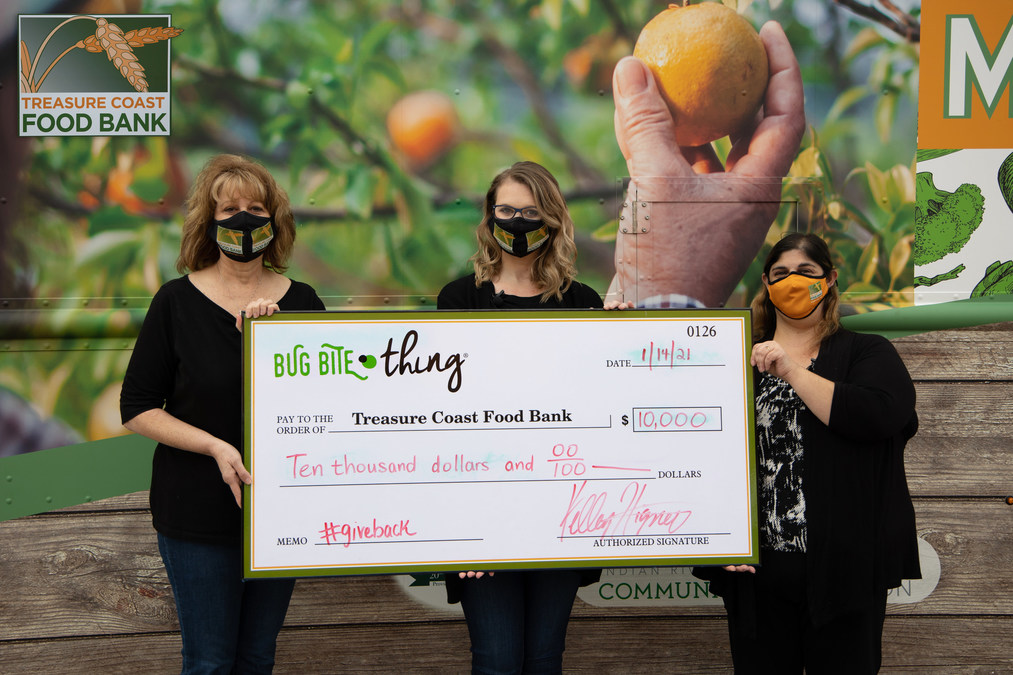 Bug Bite Thing Donates $10,000 to Treasure Coast Food Bank - Vimarsana News