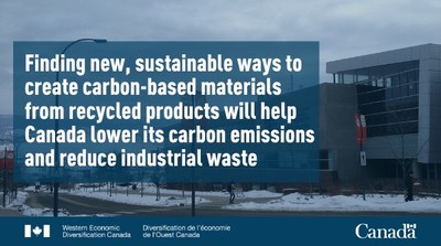 Government of Canada announces support for innovation in clean technology and sustainable materials (CNW Group/Western Economic Diversification Canada)