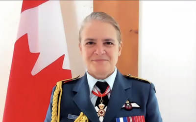 Son Excellence la trs honorable Julie Payette, gouverneure gnrale et commandante en chef du Canada, a prsid la crmonie virtuelle de passation de commandement des forces armes canadiennes le 14 janvier 2020. (Groupe CNW/Bureau de la gouverneure gnrale du Canada)