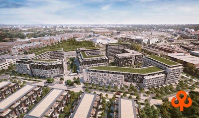Le projet Cit Midtown comprendra 11 immeubles totalisant 800 logements sur le boulevard Marcel-Laurin, redessinant la porte d'entre  Saint-Laurent. (Groupe CNW/Ville de Montral - Arrondissement de Saint-Laurent)