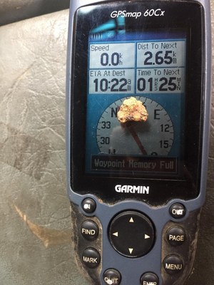 Figure 1 – 1.9g gold nugget intergrown with iron oxides recovered from the Magazine Block (photo courtesy of Dave Kiely) (CNW Group/E79 Resources Corp.)