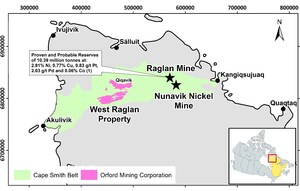 Orford Enters $25 Million Earn-In Agreement with Wyloo Metals on Orford's West Raglan Nickel Property