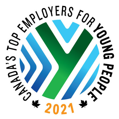Canada's Top Employers for Young People 2021 Logo (CNW Group/Mediacorp Canada Inc.)