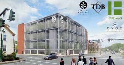 Rendering of the to be built Vertical Harvest facility in Westbrook, Maine (CNW Group/Australis Capital Inc.)