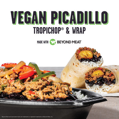 Pollo Tropical® is announcing new menu items for those who want a delicious way to eat well this new year. Pollo Tropical is now offering their Vegan Picadillo in a Tropichop® and Wrap. The Vegan Picadillo is made with Beyond Beef®, a 100% plant-based ground meat made by Beyond Meat®, peppers and onions in a tomato-based sauce.