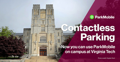 Virginia Tech community members are now able to use the ParkMobile app to quickly pay for parking at 15,000 spaces on campus, both on-street and in lots and garages.