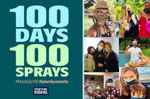 Plant Juice Oils Launches New "100 Days, 100 Sprays" Campaign in Support of President Biden's 100-Day Plan Encouraging Americans to Mask Up