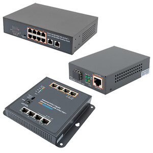 L-com Launches New Gigabit Ethernet Switches and Media Converter with PoE Ports