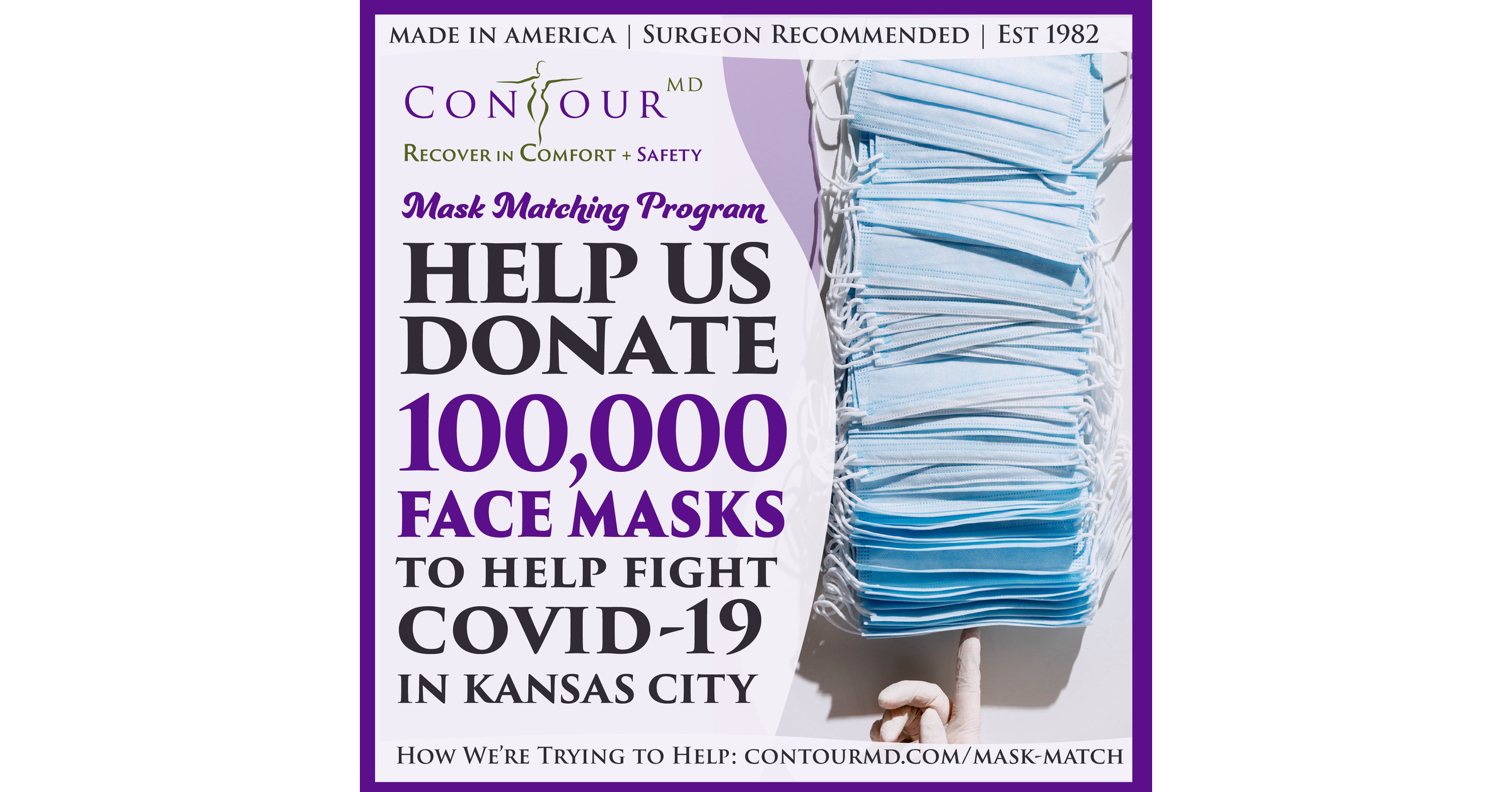 ContourMD 100,000 Mask Donation Campaign