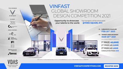 VinFast Global Showroom Design Competition to receive work submitted until 25/2/2021 