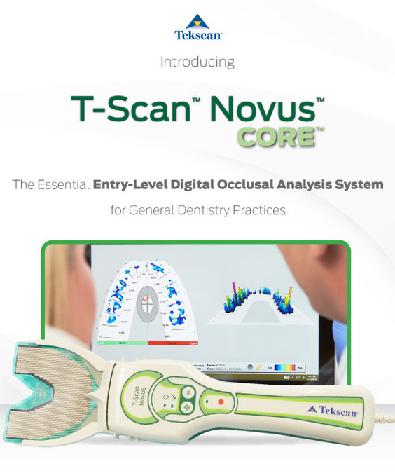 Tekscan Introduces T-Scan Novus Core, a Cost-Effective, Digital Occlusal Analysis System Practices