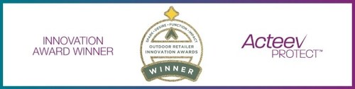 Ascend's Acteev Protect antimicrobial technology won Outdoor Retailer's 2021 Innovation Award for function.