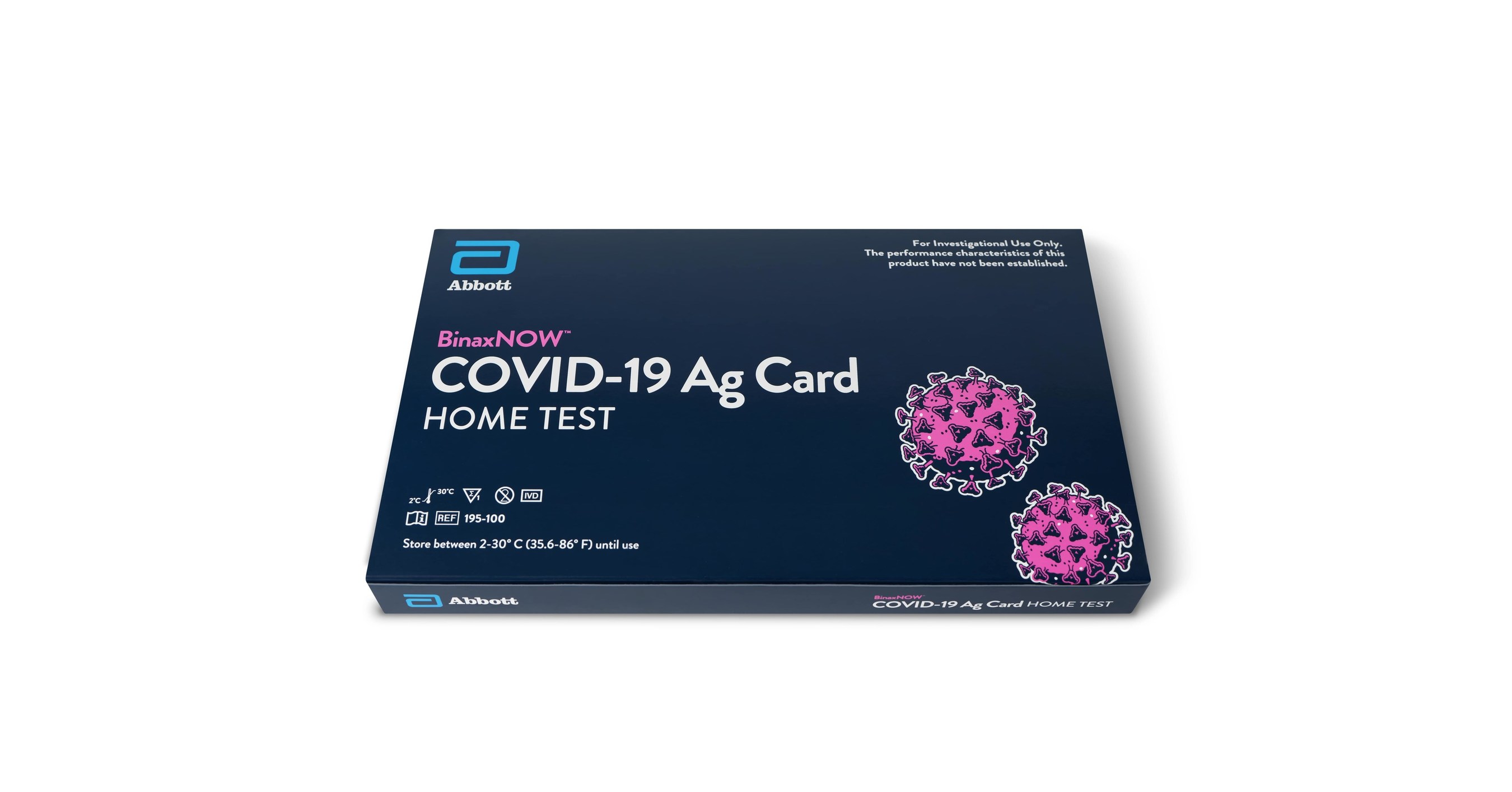 Abbott BinaxNOW™ COVID-19 Ag Card Home Test with eMed Telehealth Services -  1 Pack