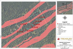 Treasury Metals Announces Results from 2020 / 2021 Drilling Program at Goliath Gold Complex