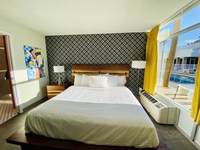 Typical renovated guestroom.