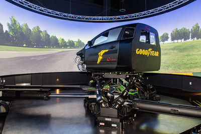 Goodyear's new dynamic simulator is shown in the Engineering Test Lab location in Akron.