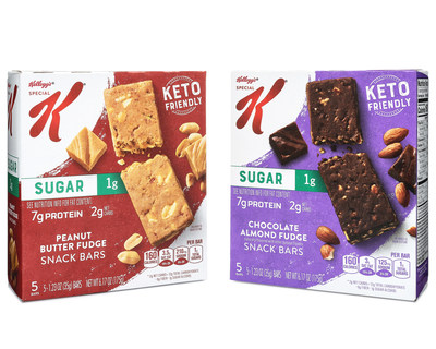 New Kellogg’s Special K® Keto-Friendly Snack Bars are available in two irresistible flavors, Chocolate Almond Fudge and Peanut Butter Fudge. With 1g of sugar and 2g net carbs, the bars are a great-tasting snack choice that will help you snack up a win any time you need one.