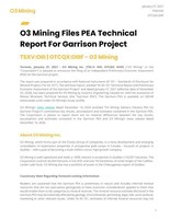 O3 Mining Files PEA Technical Report For Garrison Project