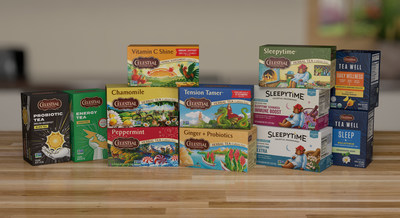 Celestial Seasonings Tea announces new products, packaging and advertising campaign. TeaWell includes proprietary blends that promote energy, better sleep and gut health.