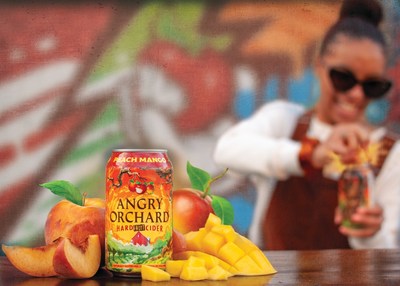 Dripping with flavor and refreshment, Angry Orchard introduces new Peach Mango Hard Fruit Cider.