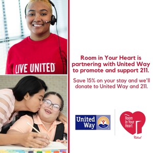 Red Roof® Room in Your Heart campaign partners with United Way to bring awareness - and funds - to the organization and 211