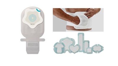 Left: SenSura® Mio Kids Ostomy series of products
Upper right: Brava® Elastic Tape Belt for abdominal ostomy
Lower right: Biatain® Silicone Lite Foam Wound Dressings (PRNewsfoto/Coloplast China)